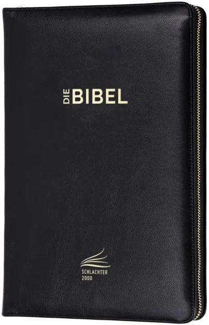 CLV Christliche Literatur-Verbreitung-Bibel, Schlachter 2000, Standard, Kalbsleder schwarz, Goldschnitt. Reissversch._2942203_1 CLV Christliche Literatur-Verbreitung-Bibel, Schlachter 2000, Standard, Kalbsleder schwarz, Goldschnitt. Reissversch._2942203_