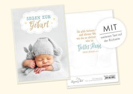 Segensart-Faltkarte: Segen zur Geburt (Baby mit Mütze)_4942210_