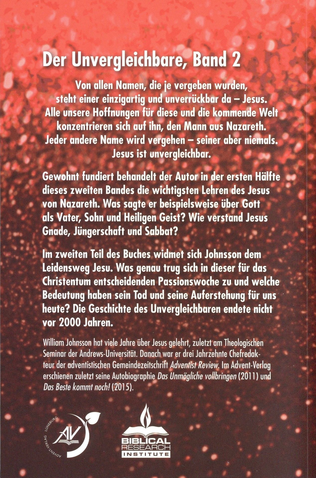 Advent-Verlag GmbH-Der Unvergleichbare, Band 2_2420833_