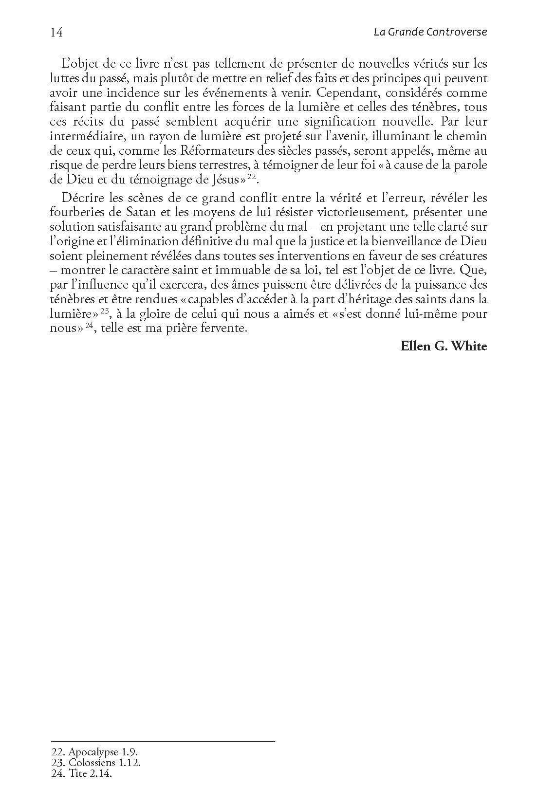 Advent-Verlag Schweiz-Vom Schatten zum Licht, Missionsausg. Französisch AVS (La grande controverse)_2512117_