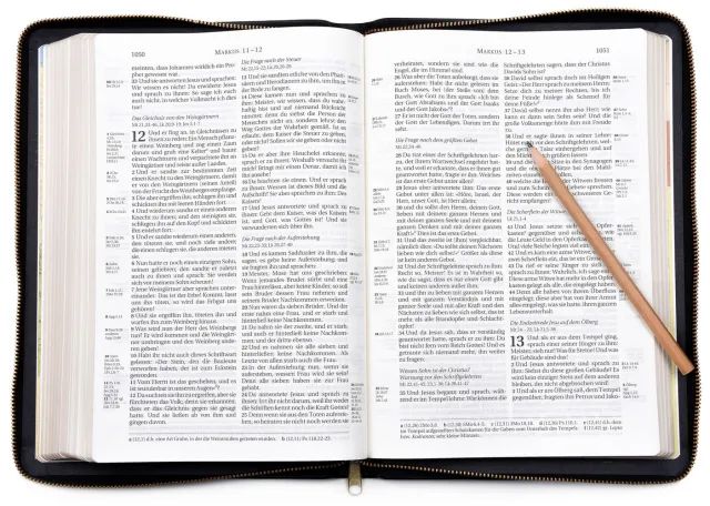 CLV Christliche Literatur-Verbreitung-Bibel, Schlachter 2000, Standard, Kalbsleder schwarz, Goldschnitt. Reissversch._2942203_2 CLV Christliche Literatur-Verbreitung-Bibel, Schlachter 2000, Standard, Kalbsleder schwarz, Goldschnitt. Reissversch._2942203_
